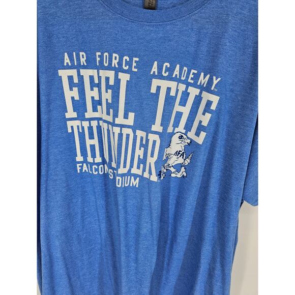 Ouray Men's Blue Air Force Academy Feel The Thunder Printed T-Shirt Size XXL - Picture 2 of 4